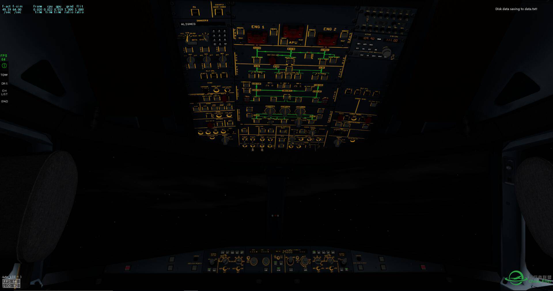 大爱XP A320，夜间终极效果太赞了！！！-8164 