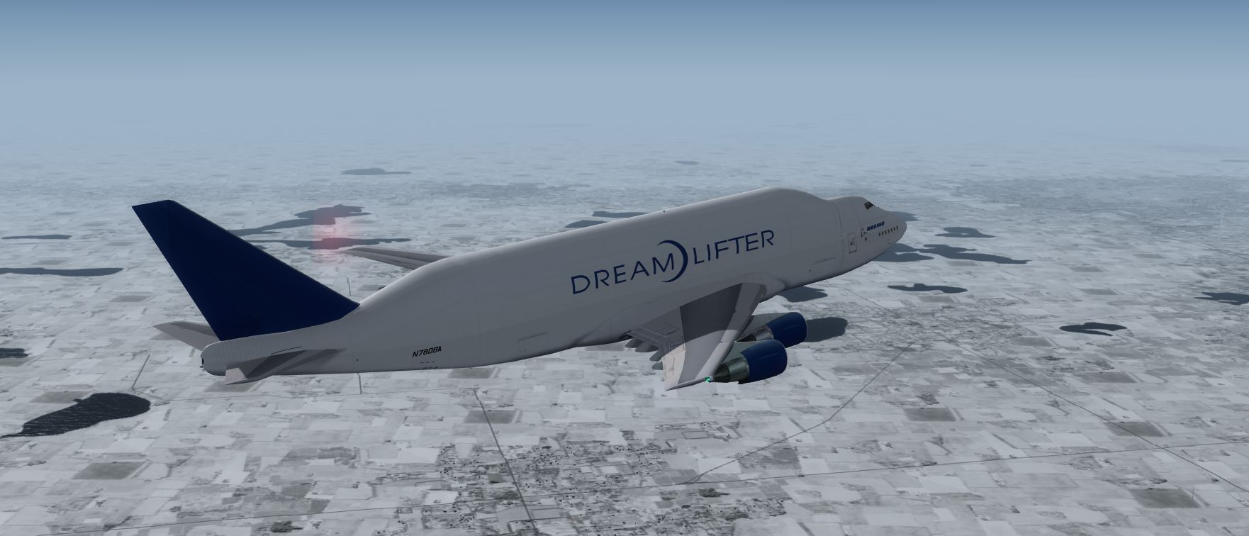 Boeing 747-400LCF DreamLifter @ KMSP-9812 