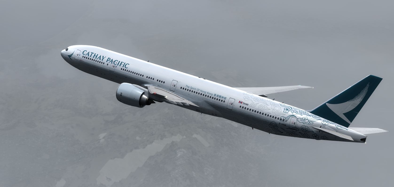 Boeing 777-300 Cathay - The Spirit of Hong Kong Livery  B-HNK-9865 