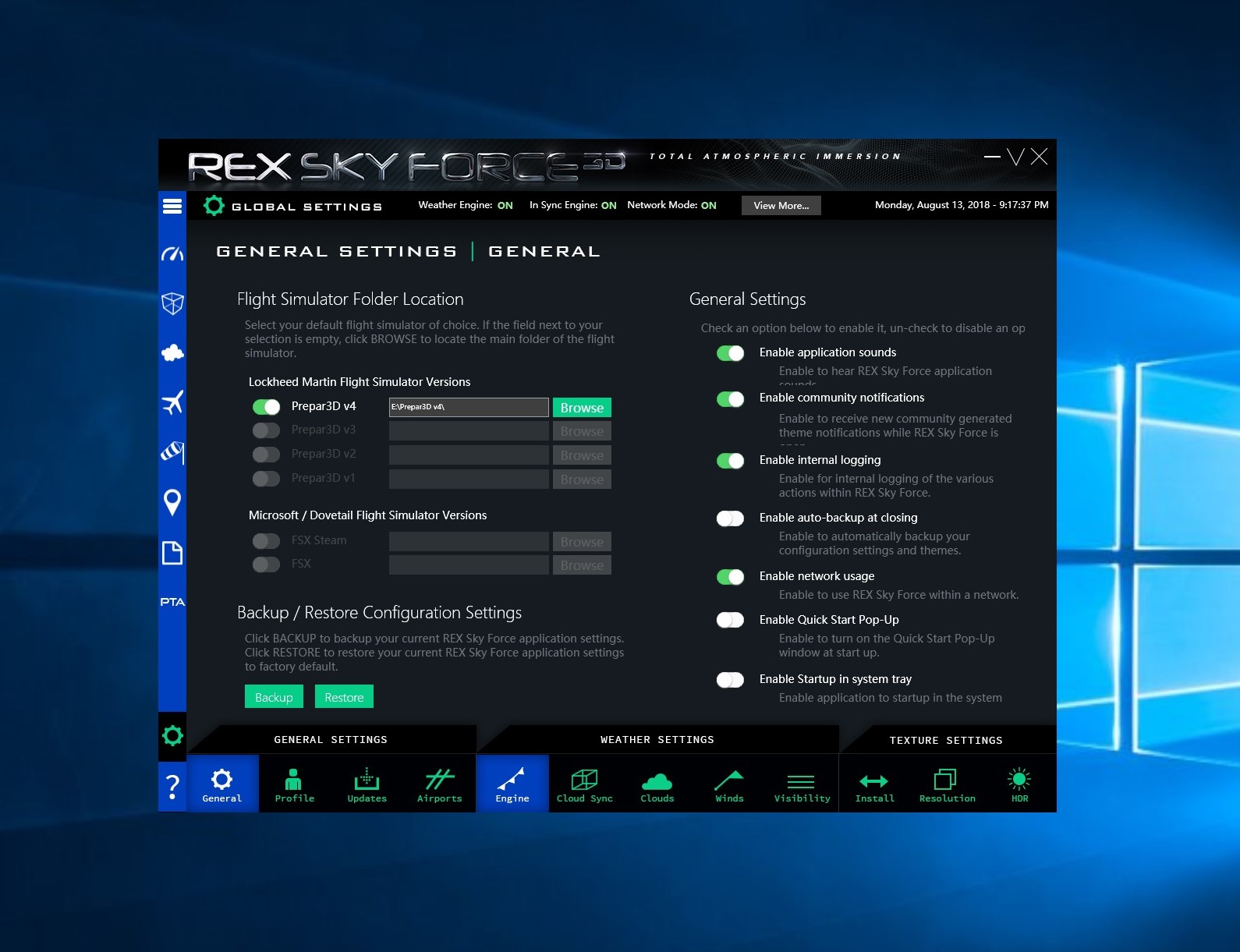 REX - SkyForce 3D实时天气求助-7358 