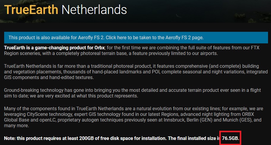 安装正版的ORBX的荷兰HD地景到底需要多大的C硬盘?-5105 