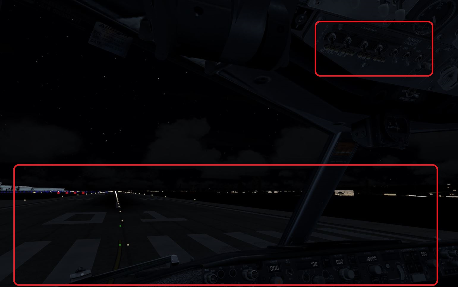 飞机灯光异常，无法照射地面-699 