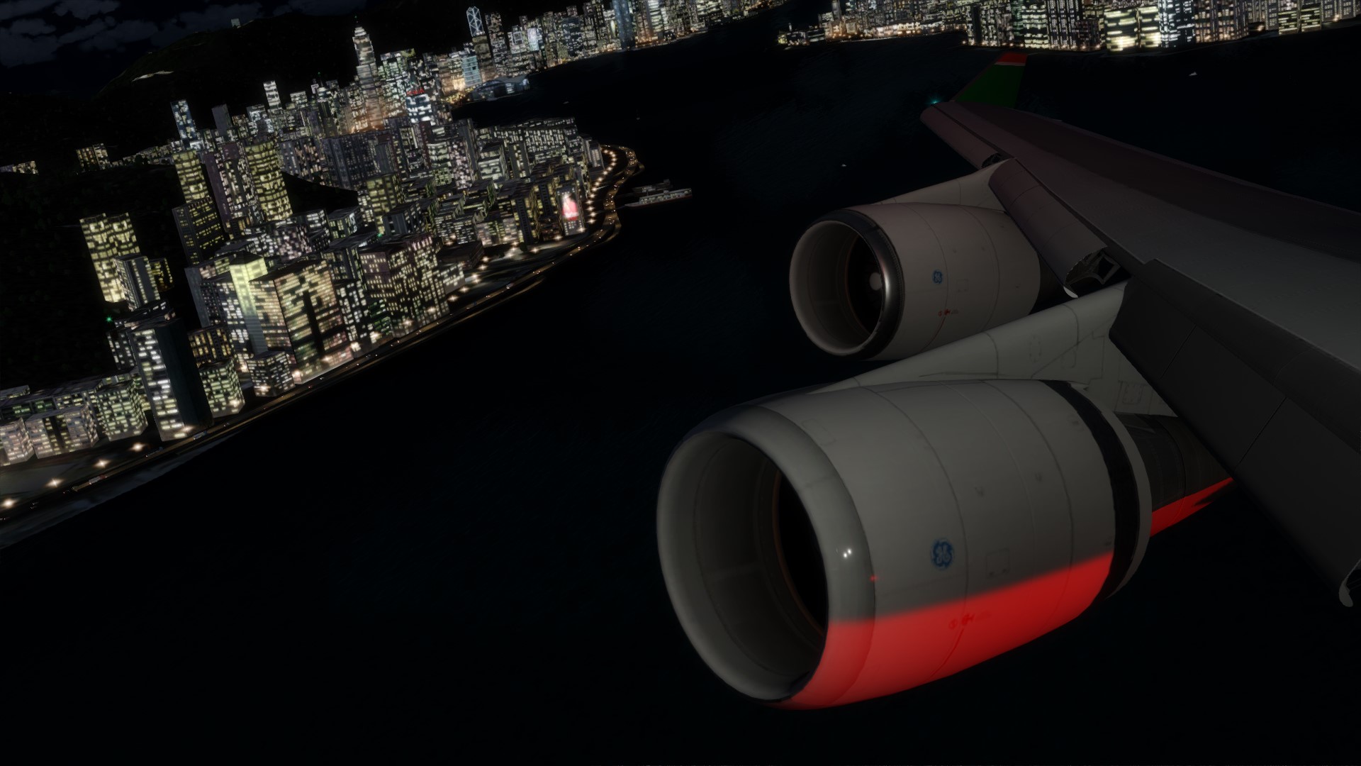 长荣航空747-45EM VHHX-VHHX夜间飞行-9182 