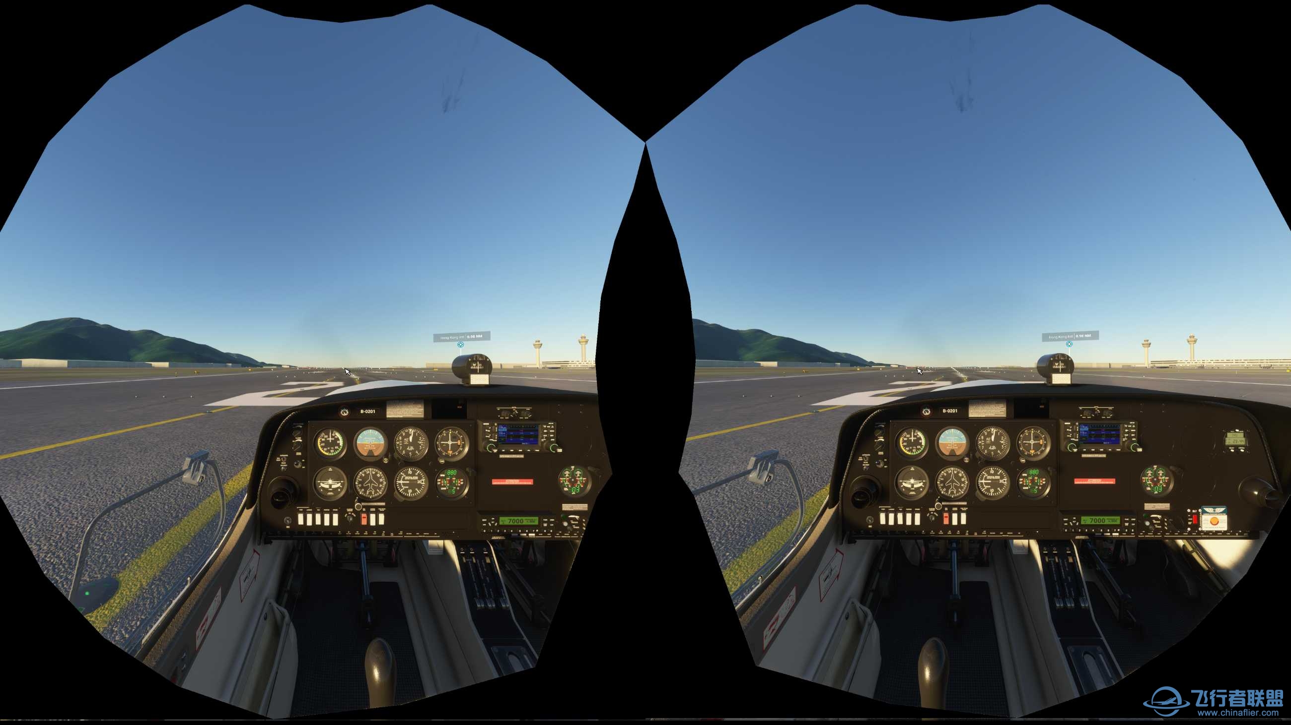 早上更新了一下FS2020 VR模式，非常棒！-6342 