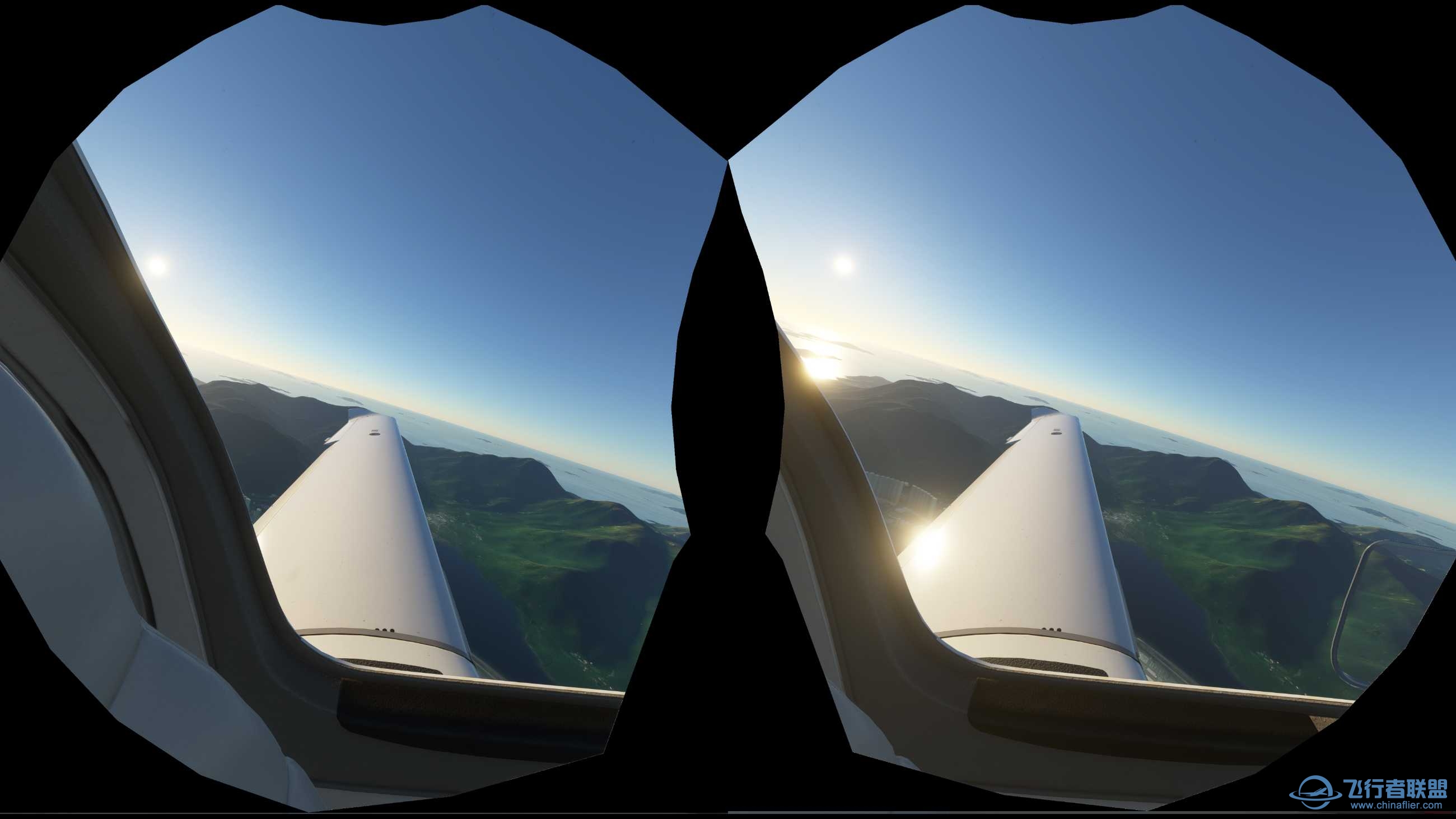 早上更新了一下FS2020 VR模式，非常棒！-465 