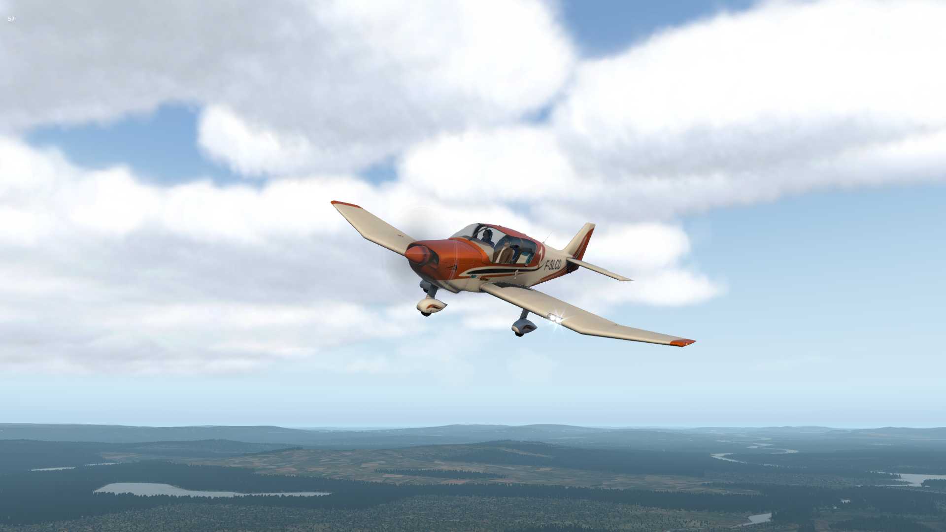 【X-Plane11】Sveg（ESND)上空的Robin-1084 