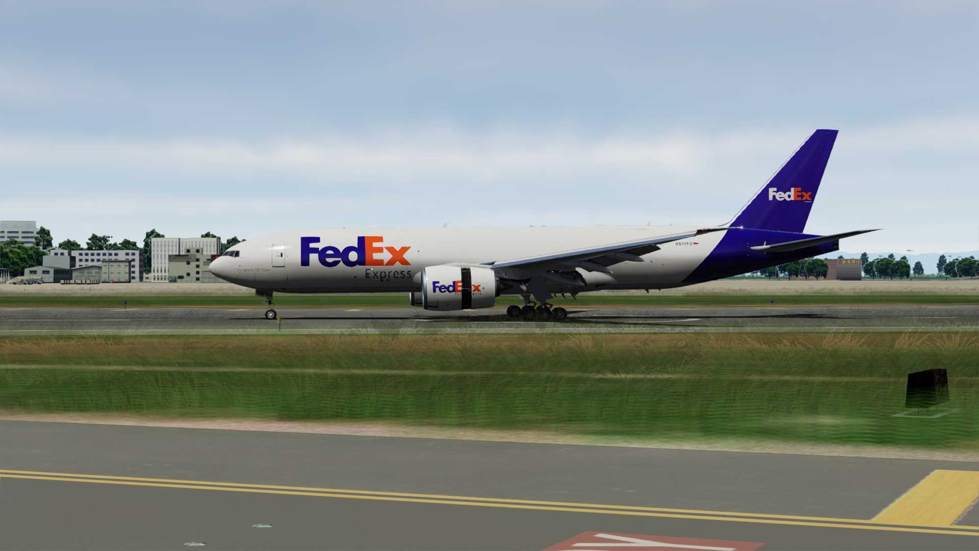 FedEx 77F降落北京首都机场-4091 