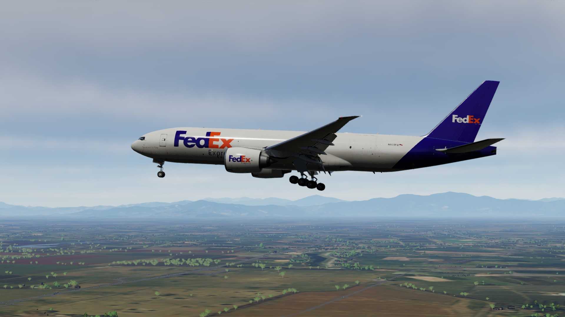 FedEx 77F降落北京首都机场-1373 