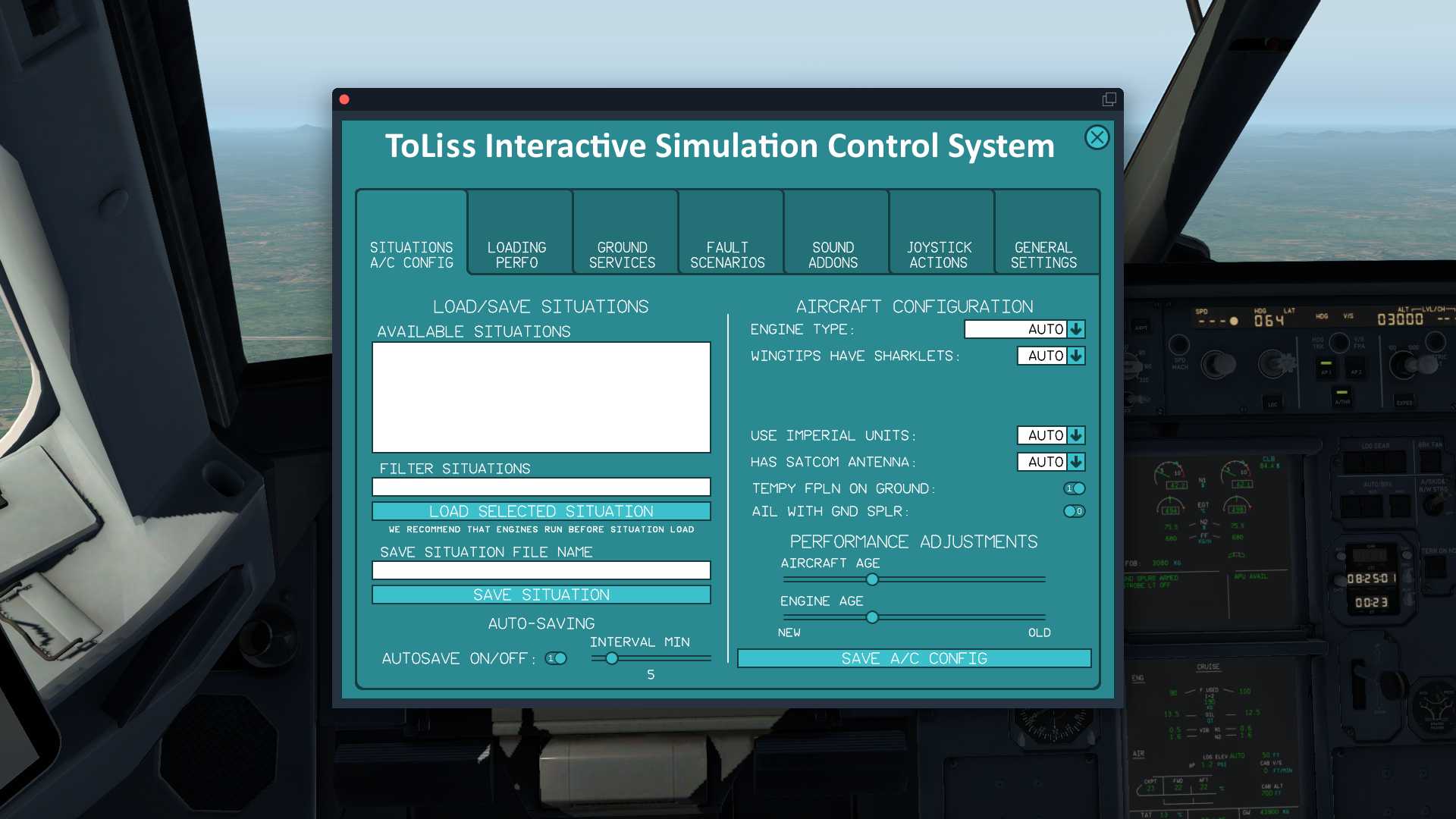 关于Toliss 319 v1.6.1放襟自动加载保存飞行，TCAS发现-880 