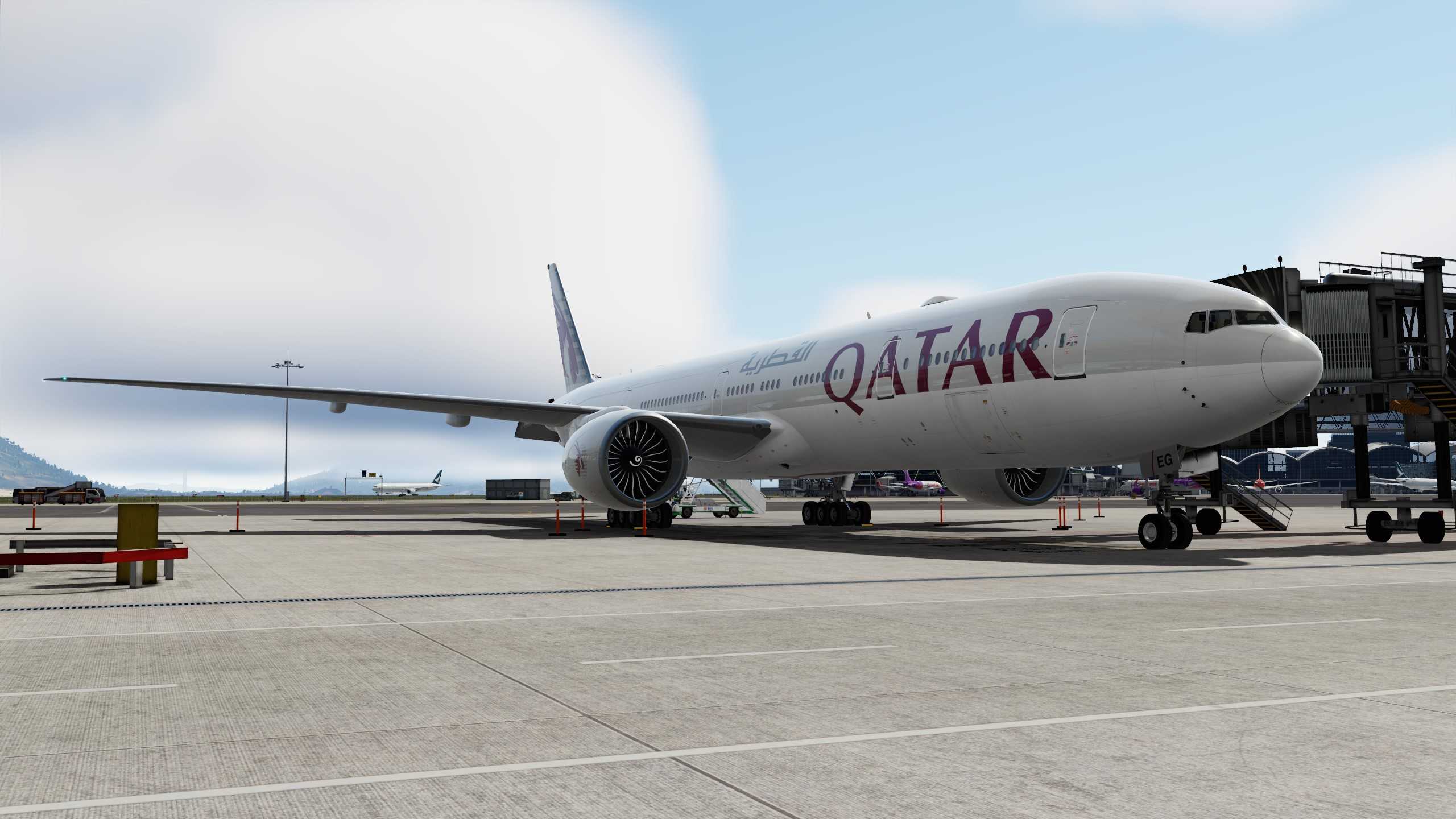 Qatar Airways 赤鱲角-多哈-7585 