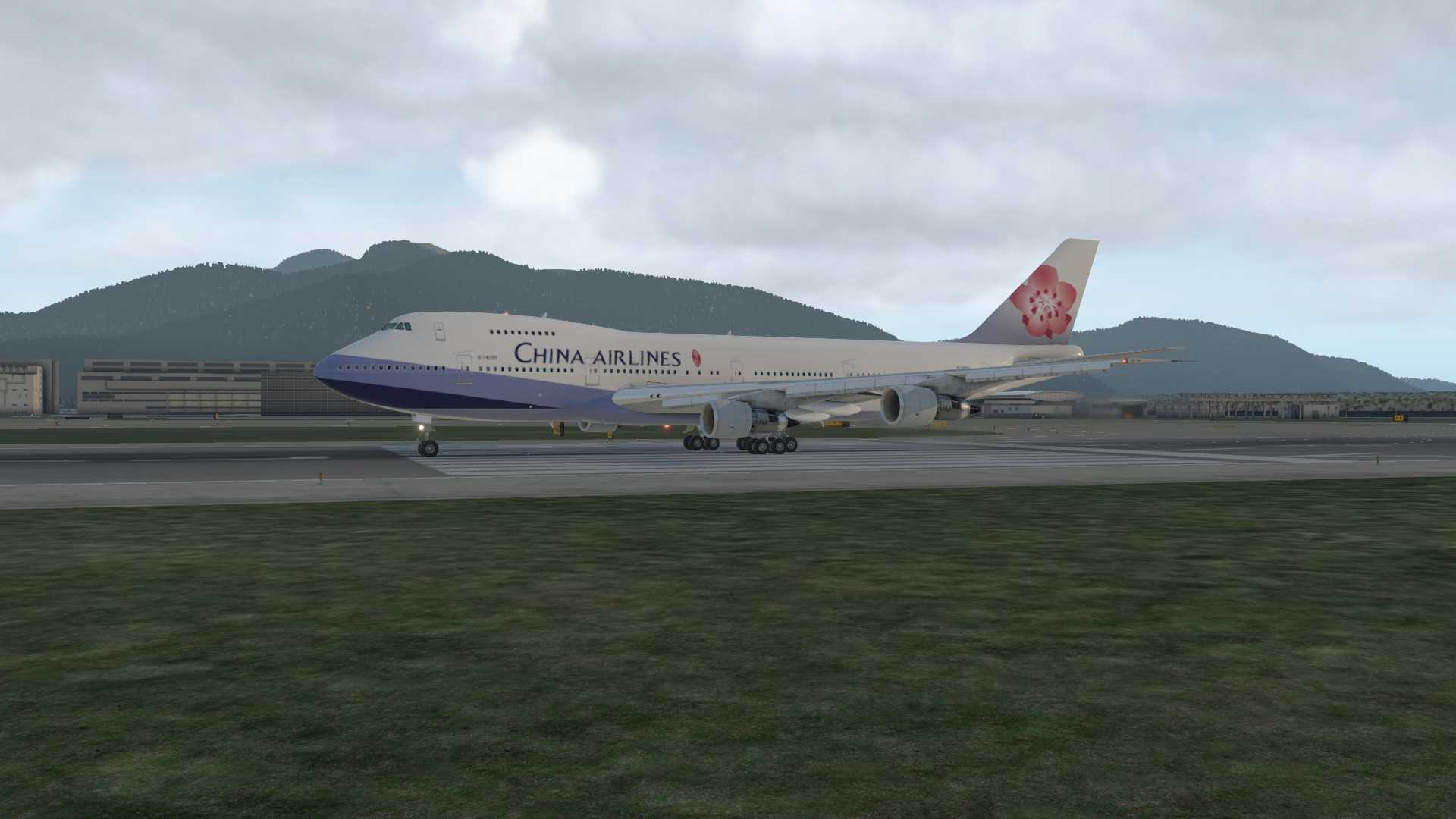 华航747-209B，香港-台北-7214 