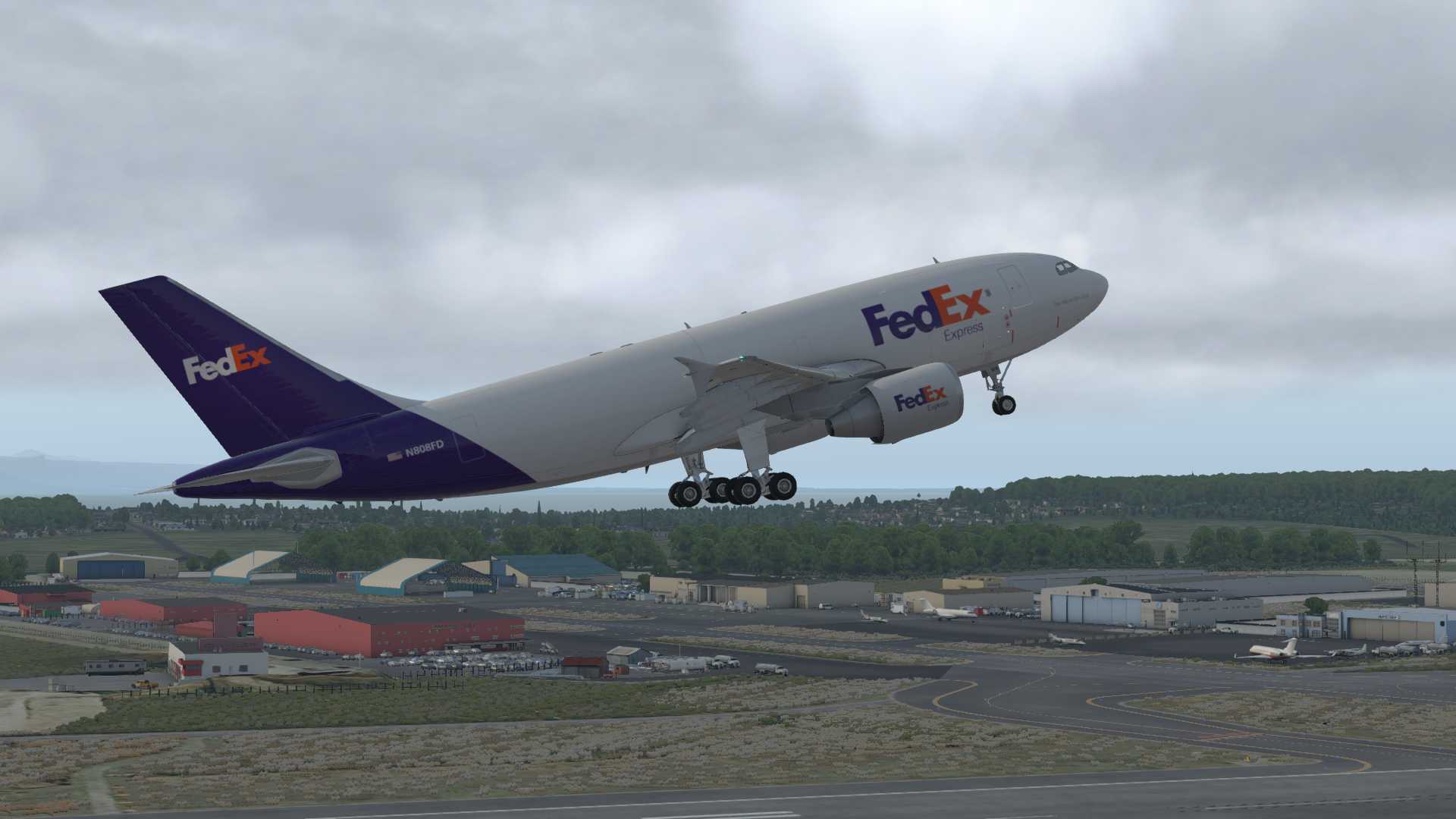 FedEx A310F，安克雷奇离场-5430 