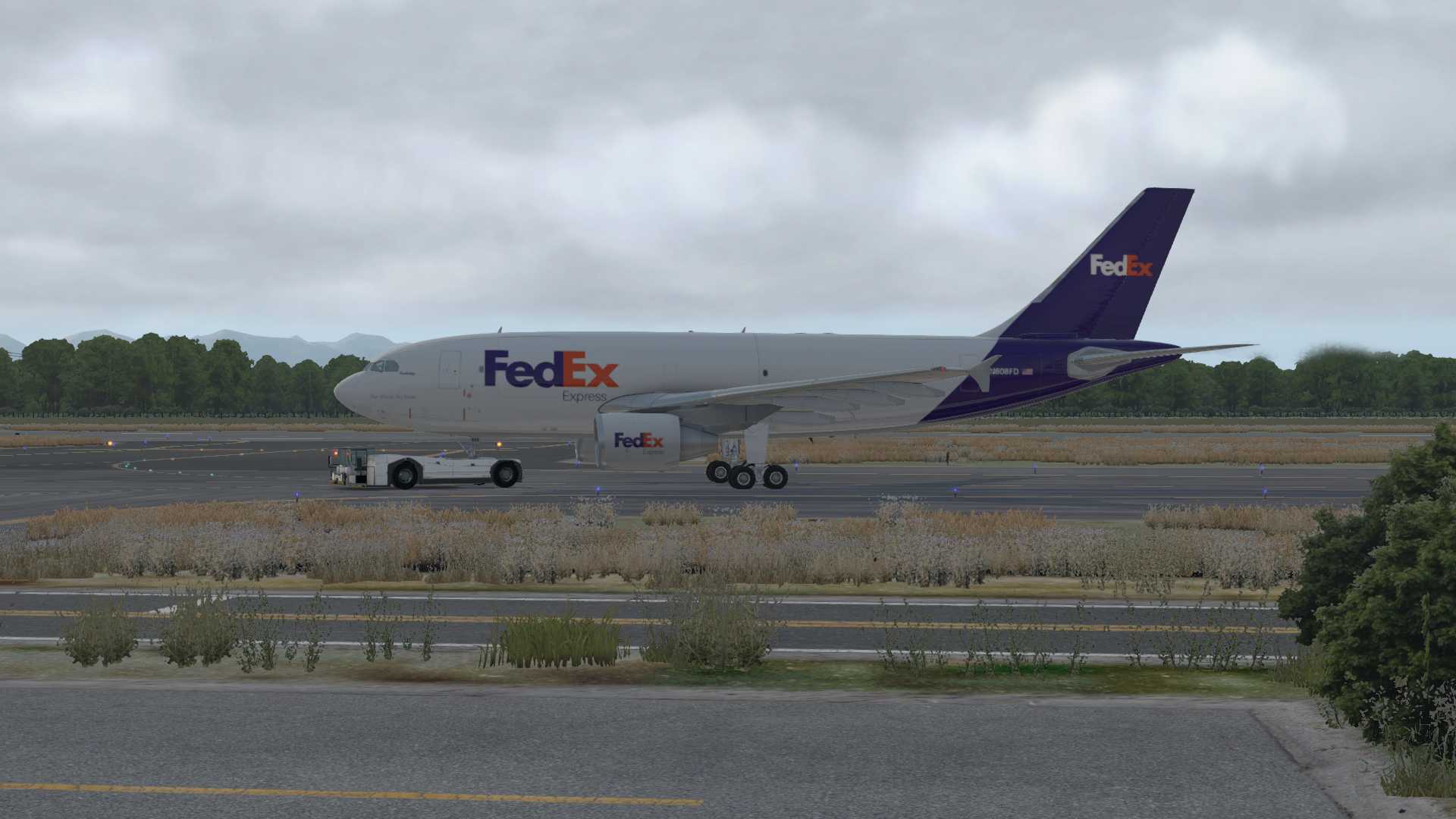 FedEx A310F，安克雷奇离场-8585 