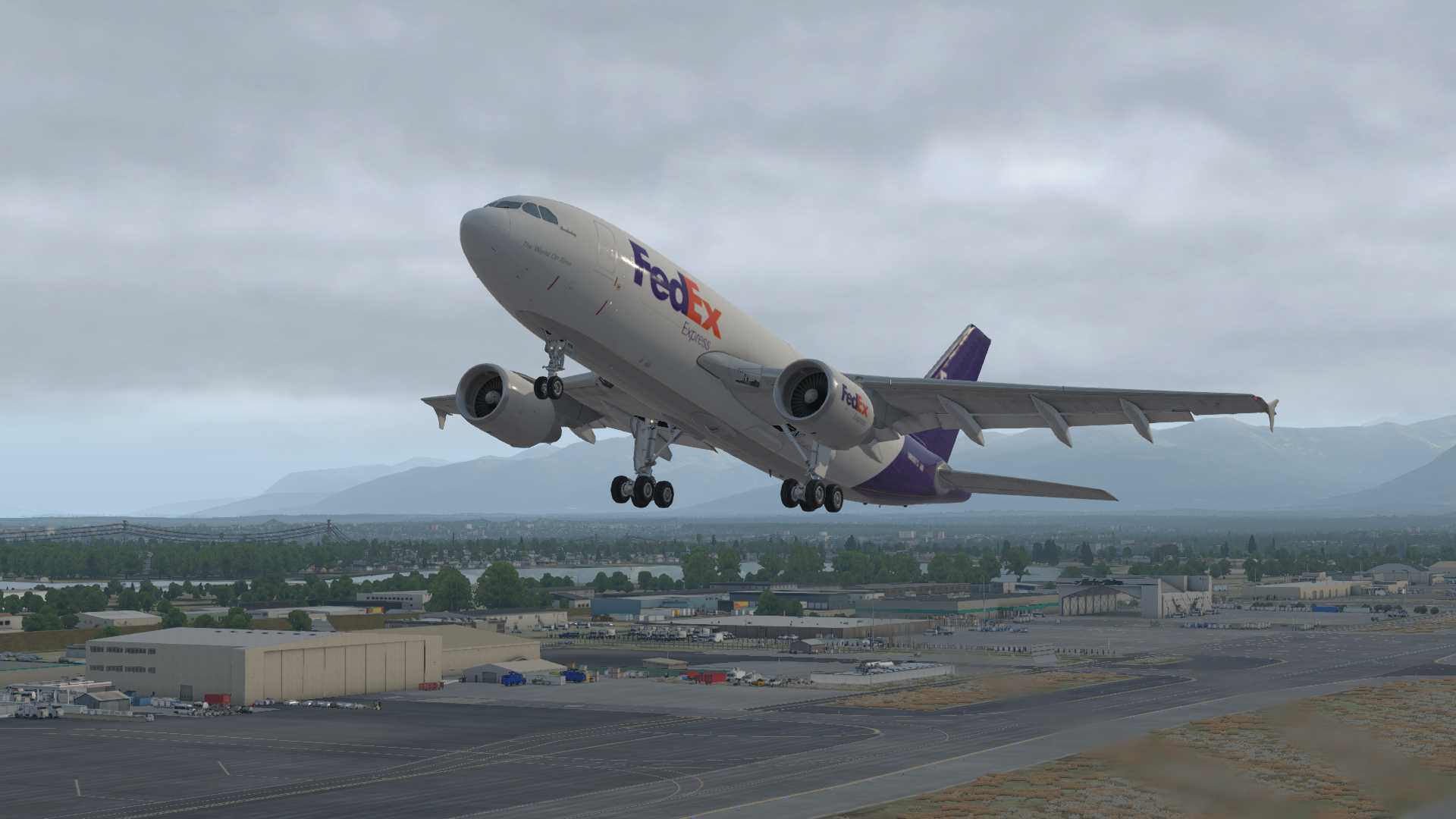 FedEx A310F，安克雷奇离场-1869 