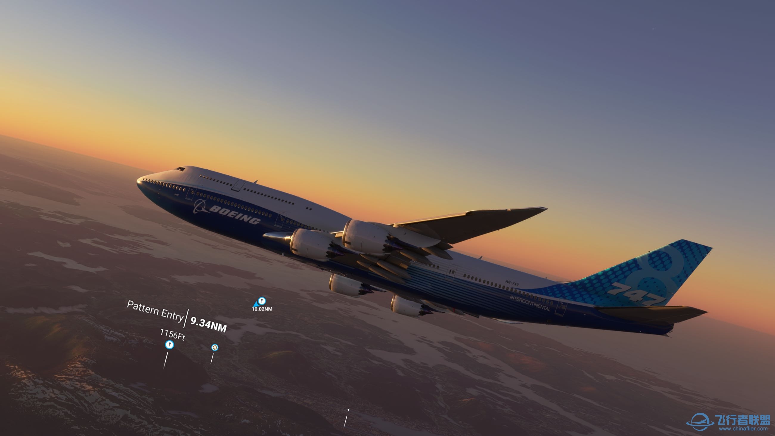 波音747飞行挪威峡湾-281 
