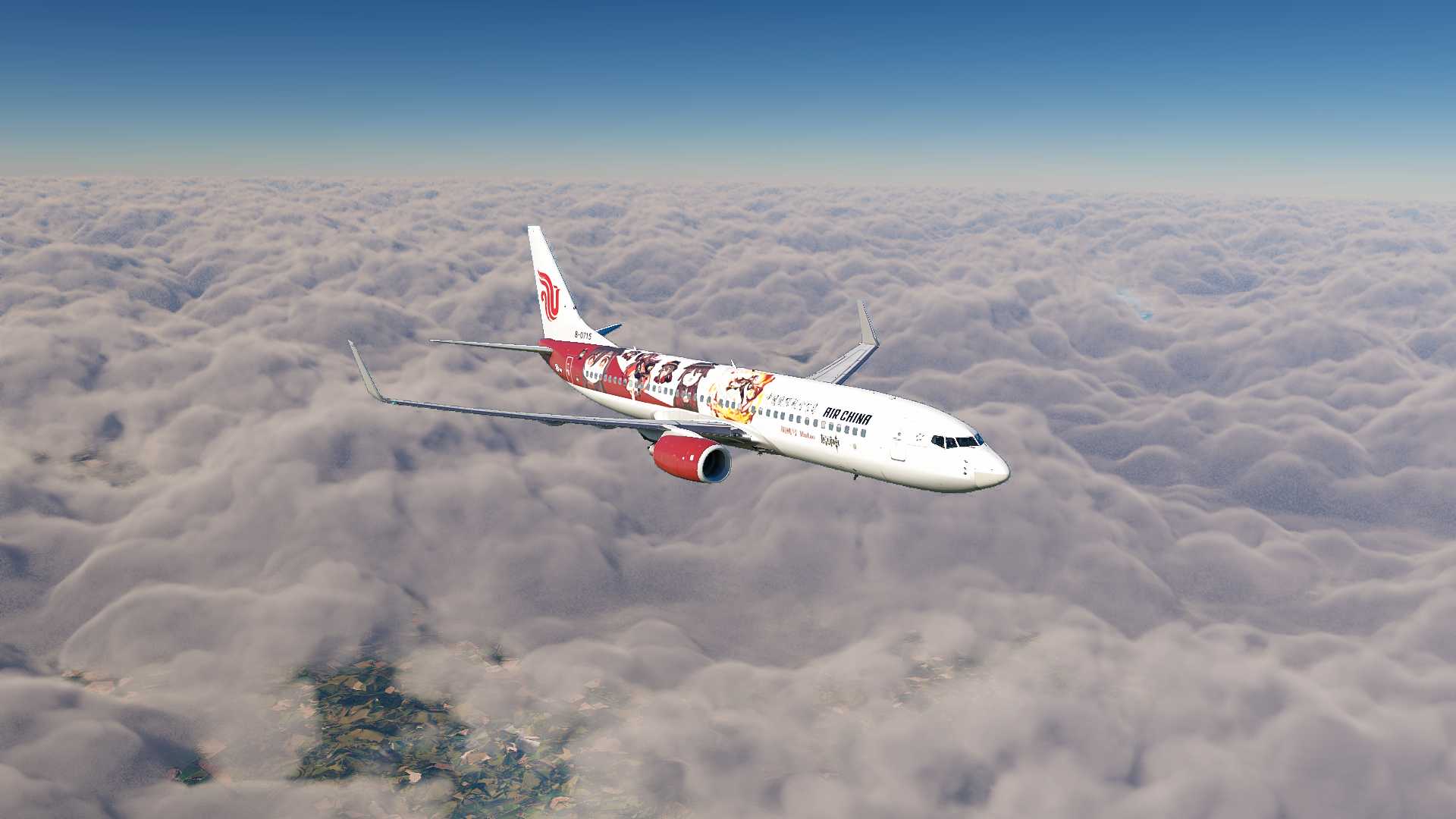 X-Plane 11】ZSOF-ZSFZ-ZGSZ B737原神胡桃涂装试飞- 飞行美图- 模拟