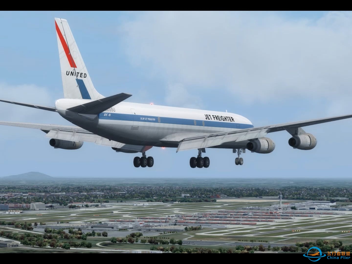 【Prepar3D落地】美国联合航空货运DC-8-50F落地亚特兰大机场-5529 