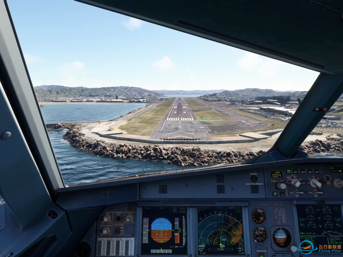 降落微软飞行模拟2020最喜欢的机场新西兰惠灵顿机场-4921 