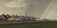 巴厘岛机场偶遇双彩虹